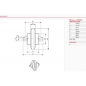 Galet inférieur PEL JOB EB12,4 / EB14, / EB150XR1 / EB16,4 UF028Z1C-PELJOB