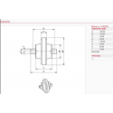 Galet inférieur TAKEUCHI TB12 / TB14 / TB15 UF028Z1C-TAKEUCHI