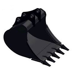 Godet Terrassement  STD35 largeur 700 pour YANMAR VIO33+attache MORIN+dents boulonnées