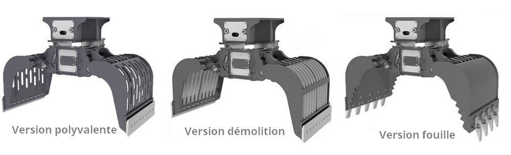 Les différents types de grappins de démolition