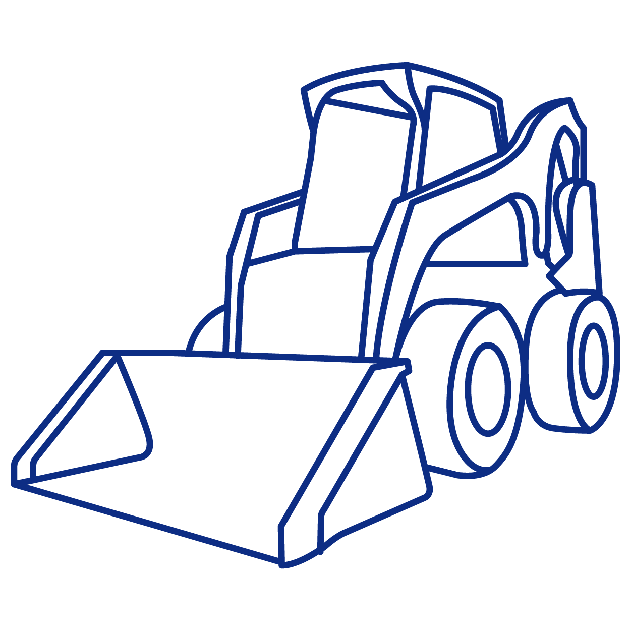 Godet frontal chargeur mecalac bobcat